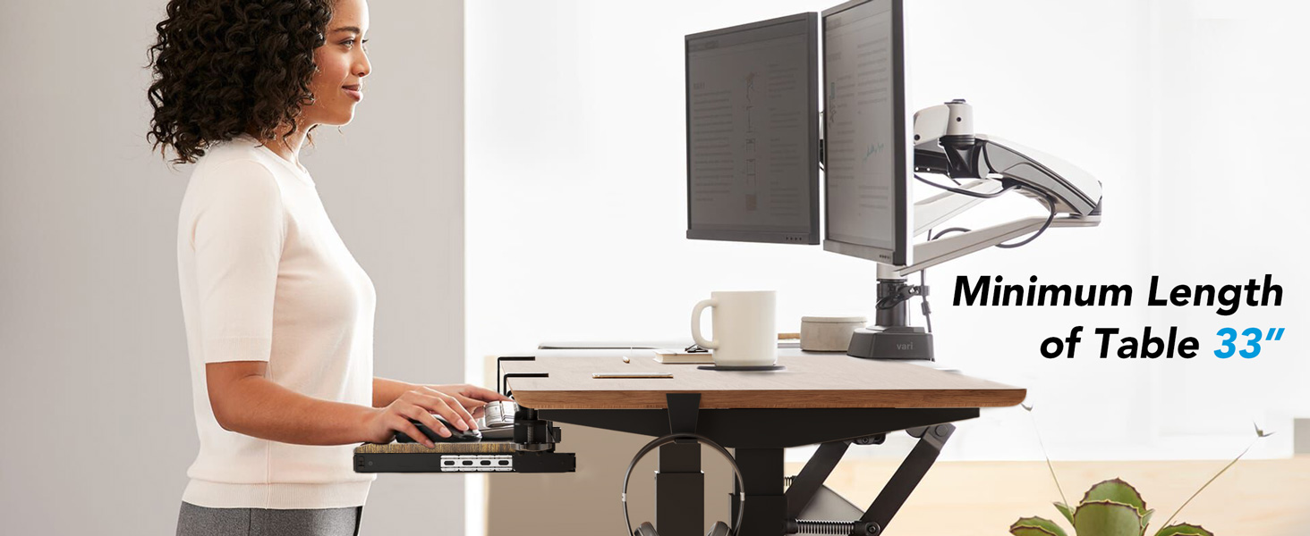 Висувна платформа для клавіатури під стіл з К-кріпленням, великого формату, стійка, для настільного комп'ютера, 838mm x 280 mm