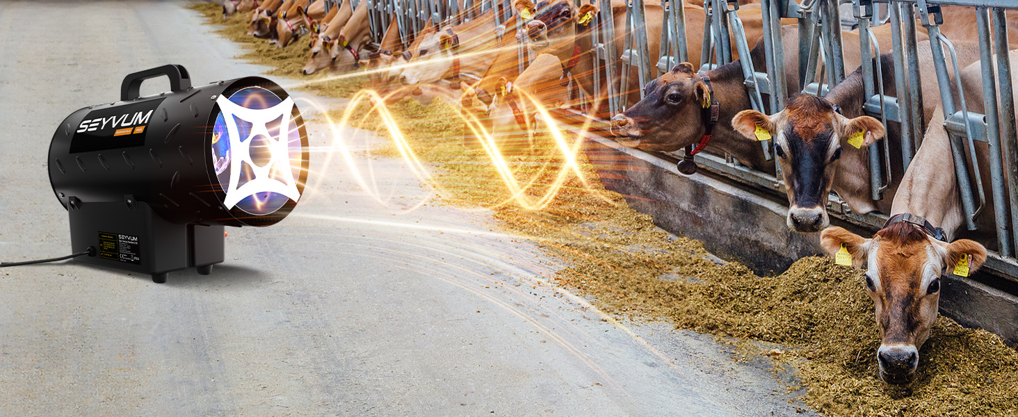 Газова теплова гармата для приміщень 15 кВт, 320 м³/год, з газовим шлангом 1,4 м, 700 мбар