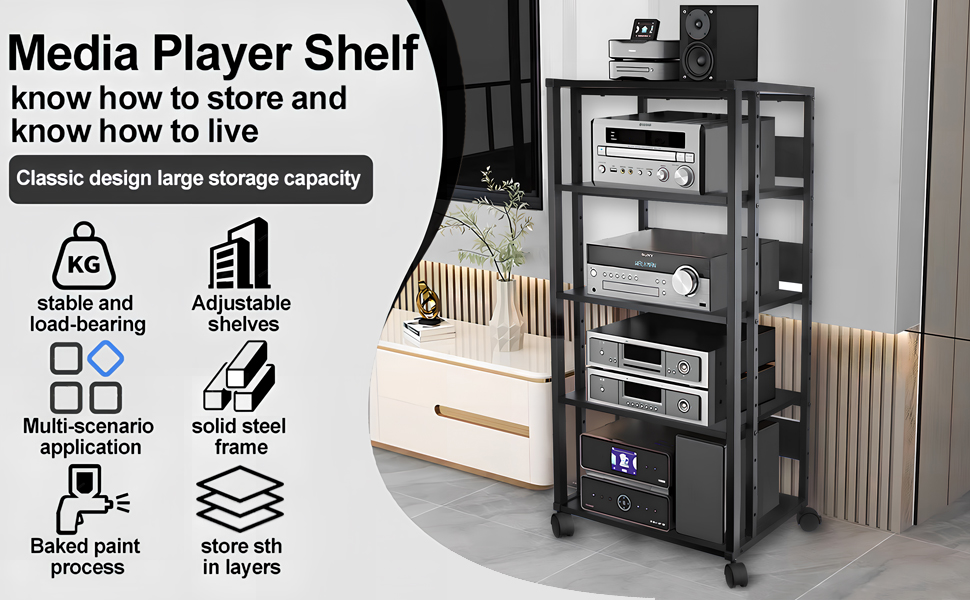 Стильна полиця-організатор для медіа та ігор Houcheyai