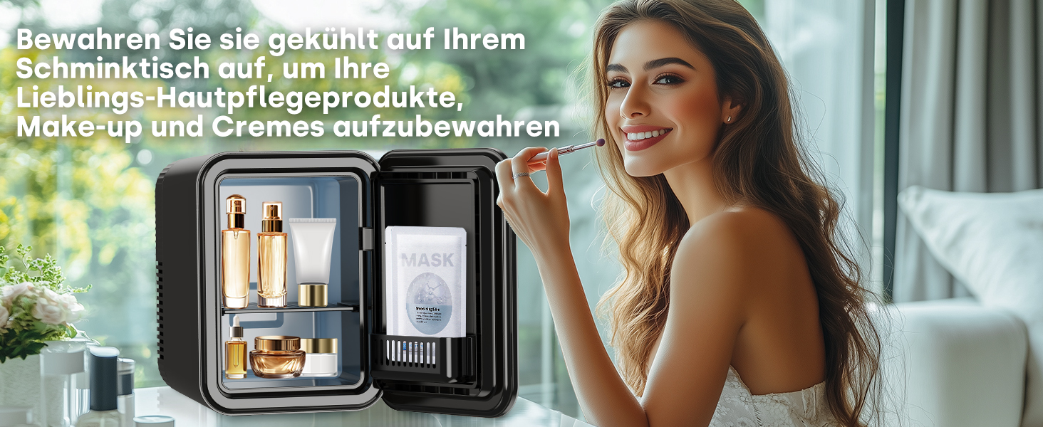 Mini холодильник Enventor 10L: портативний, з подвійним охолодженням, 12V/220V, для авто, спальні, офісу, чорний