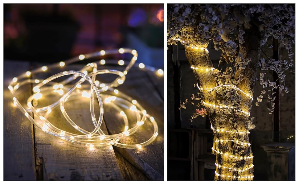 Світлодіодна трубка CozyHome 200 LED - 8 режимів і таймер - 12 м з Plug I Outdoor & Indoor Christmas Decoration