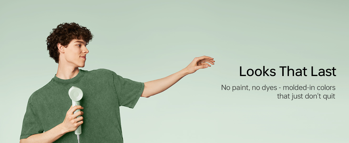 Laifen SE Lite - Фен для волосся з іонізацією, 100000 обертів/хв, тихий, для дому та подорожей (Зелений)