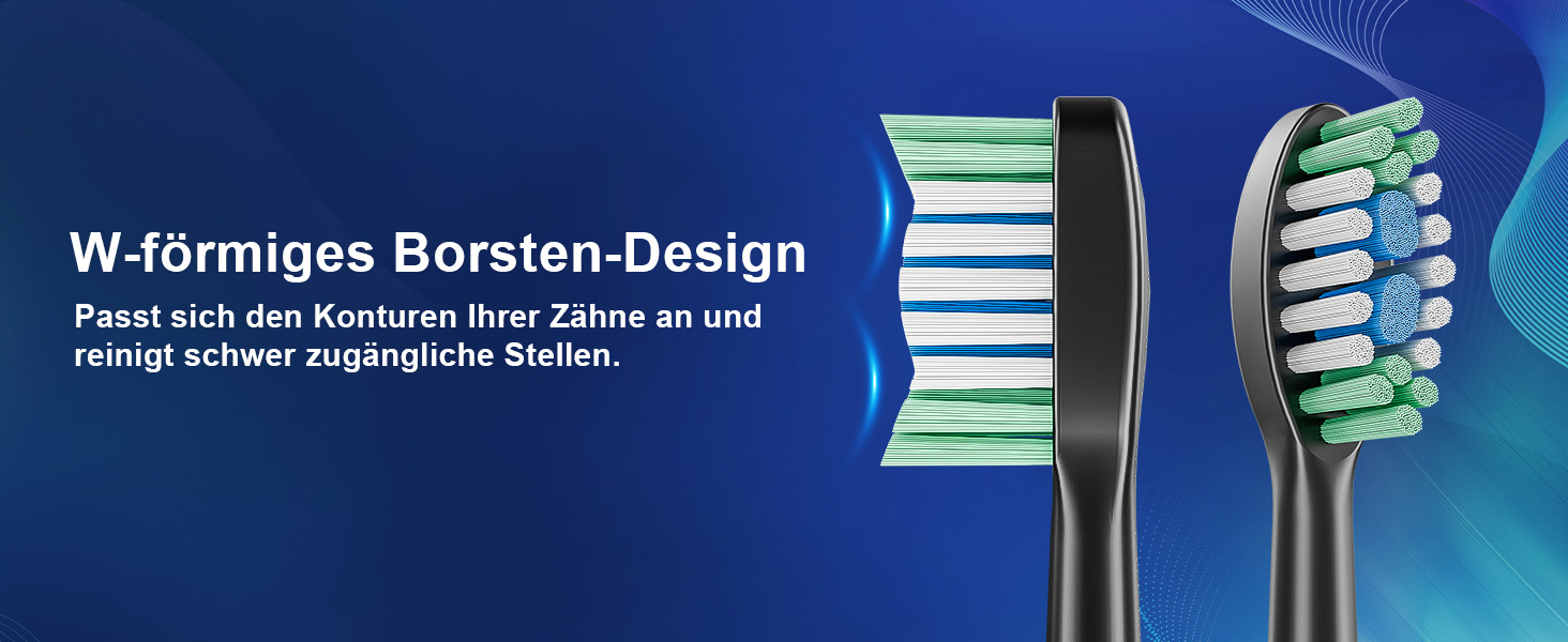 Електрична зубна щітка Betterchoi з магнітною левітацією, 41 000 VPM, 4 насадки, IPX7, 180 днів роботи, 5 режимів, таймер, чорна