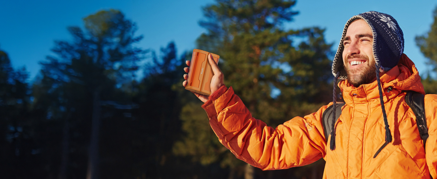 EasyAcc Портативний акумуляторний гріє рука, чорний - великий (помаранчевий)