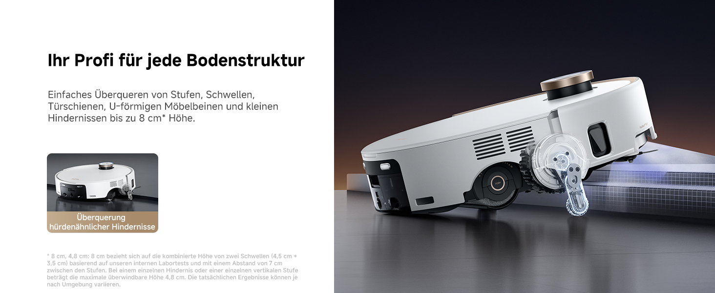 Робот-пилосос Mova V50 Ultra Complete з функцією миття: 24000 Па, 6 см перешкода, RGB AI, LED, 80°C миття, 63°C сушка, DuoSolution, Tricut