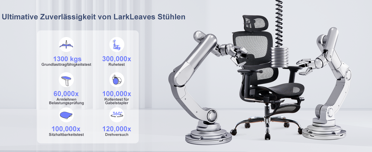 Ергономічне крісло для офісу з підніжкою та подушкою для шиї, 5-рівневе регулювання спинки, 2D підтримка попереку, 3D підлокітники/підголівник, функція нахилу 145°, сітчасте сидіння, гумові колеса (Чорний, Lite)