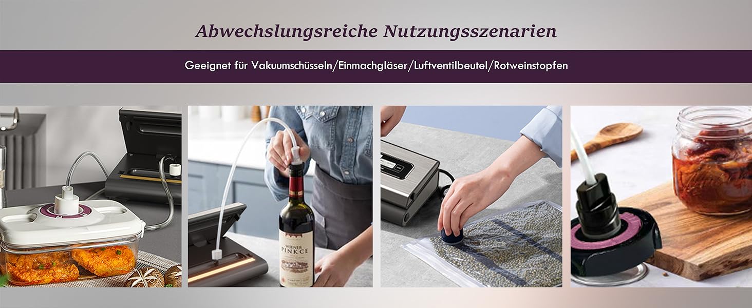 Вакууматор для продуктів Mesliese 6-в-1, потужність 90 кПа, компактний вакуумний пакувальник з різаком, режимами для сухих та вологих продуктів, набором пакетів (Темно-сірий)