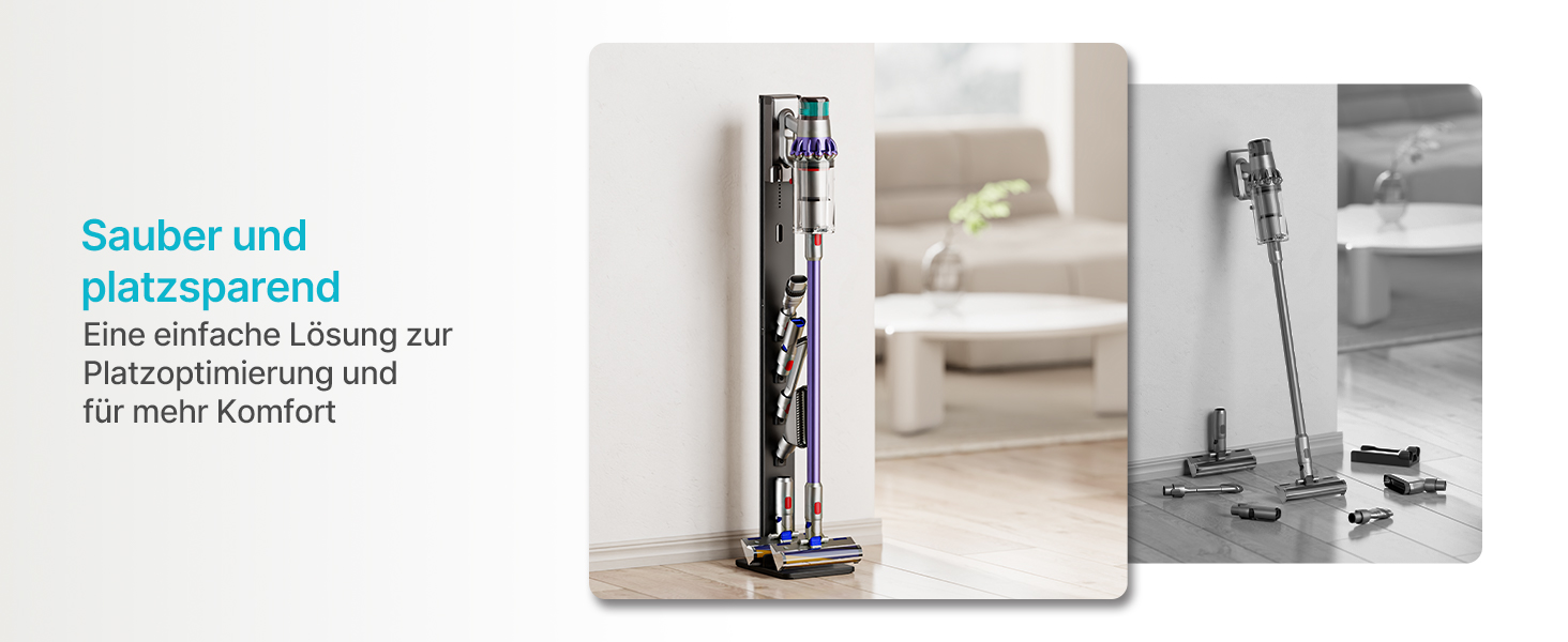 Підставка для акумуляторного пилососа Dyson з 4 гаками та 4 полицями, сумісна з Dyson Gen5, V15, V12, V11, V10, V8, V7, V6 – без свердління, для зберігання пилососа та аксесуарів