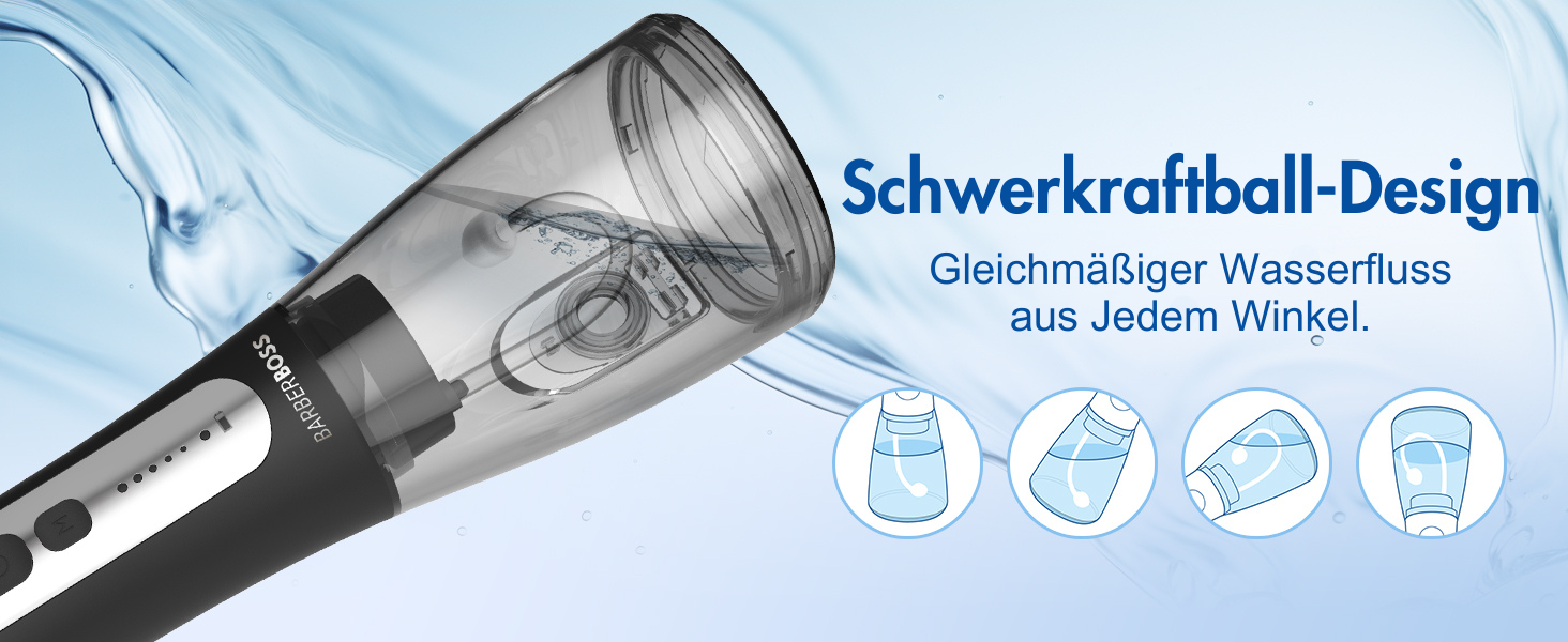 Електрична ірigator для порожнини рота BarberBoss QR-7024 (білий/чорний) - 5 режимів, 5 насадок