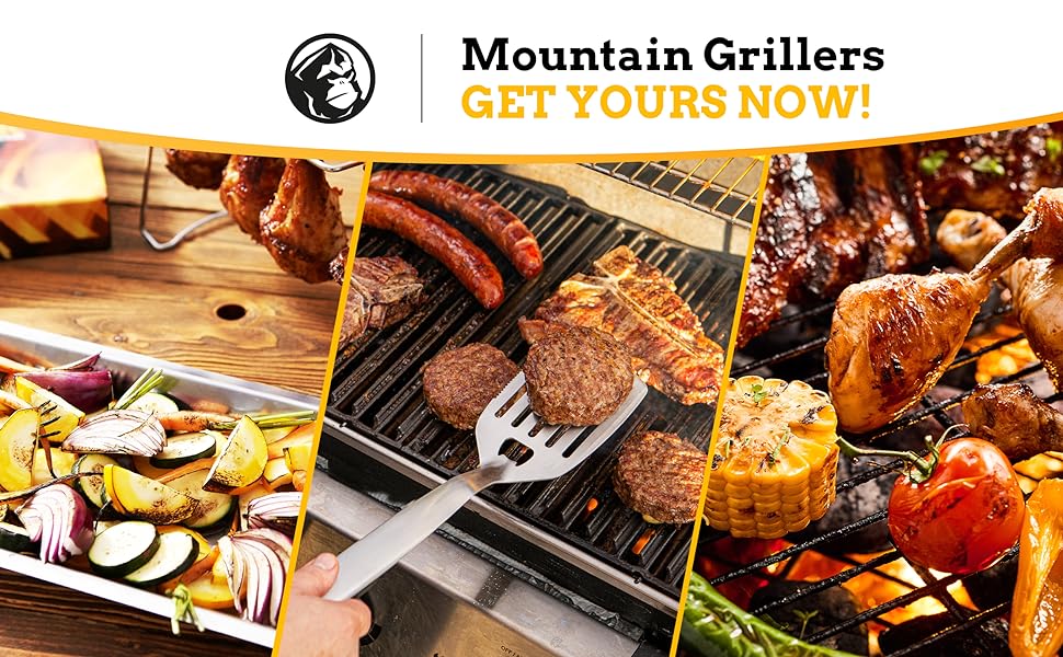 Набір аксесуарів для гриля MOUNTAIN GRILLER, набір з 3 предметів з міцної нержавіючої сталі