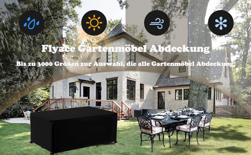 Водонепроникний захисний чохол для садово-патіо меблів, зимовий, 170x94x74 см