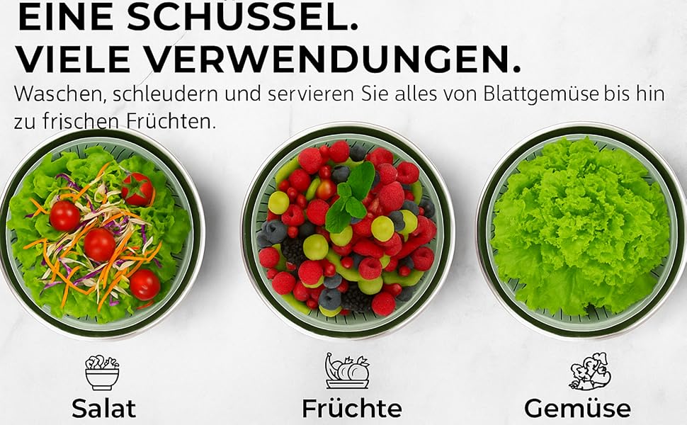 Салатниця-швидкоосушувач, 5 літрів, пластик, BPA-free