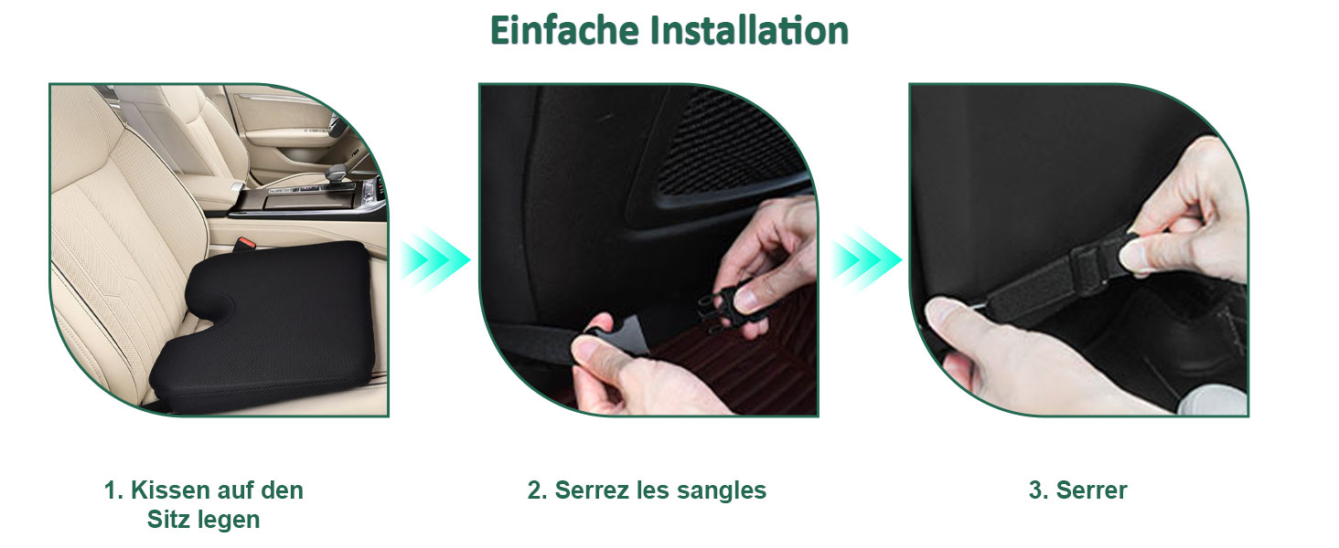 Подушка для сидіння Fwiull з Memory Foam: комфорт та підтримка для авто, софи та офісу (чорний)