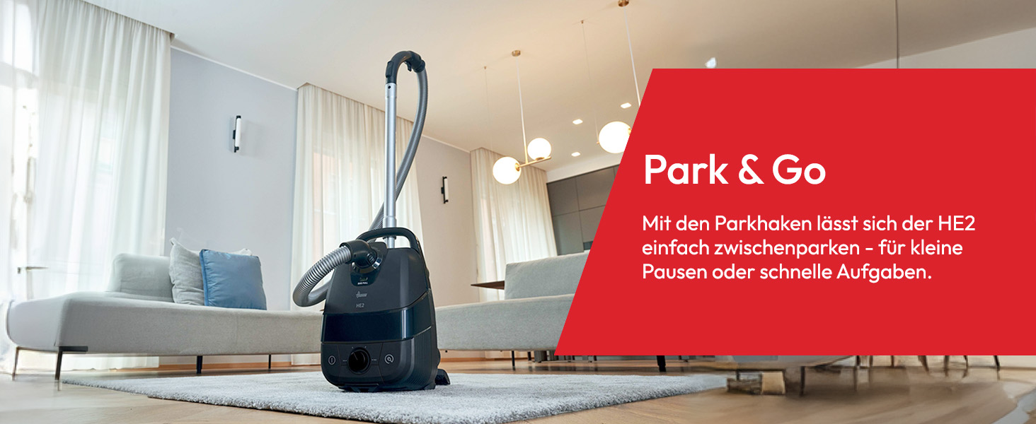 Пилсос Hoover HE2 Kompakter: для твердих поверхонь та килимів, мішок, фільтр EPA, 3.5л, аксесуари, 850W, 10м