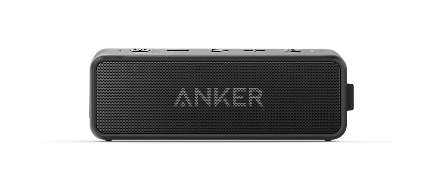 Портативна Bluetooth колонка Anker SoundCore 2 - потужний звук, глибокий бас, 24 години роботи, водонепроникність IPX7, для iPhone, Galaxy та інших пристроїв (Чорний)