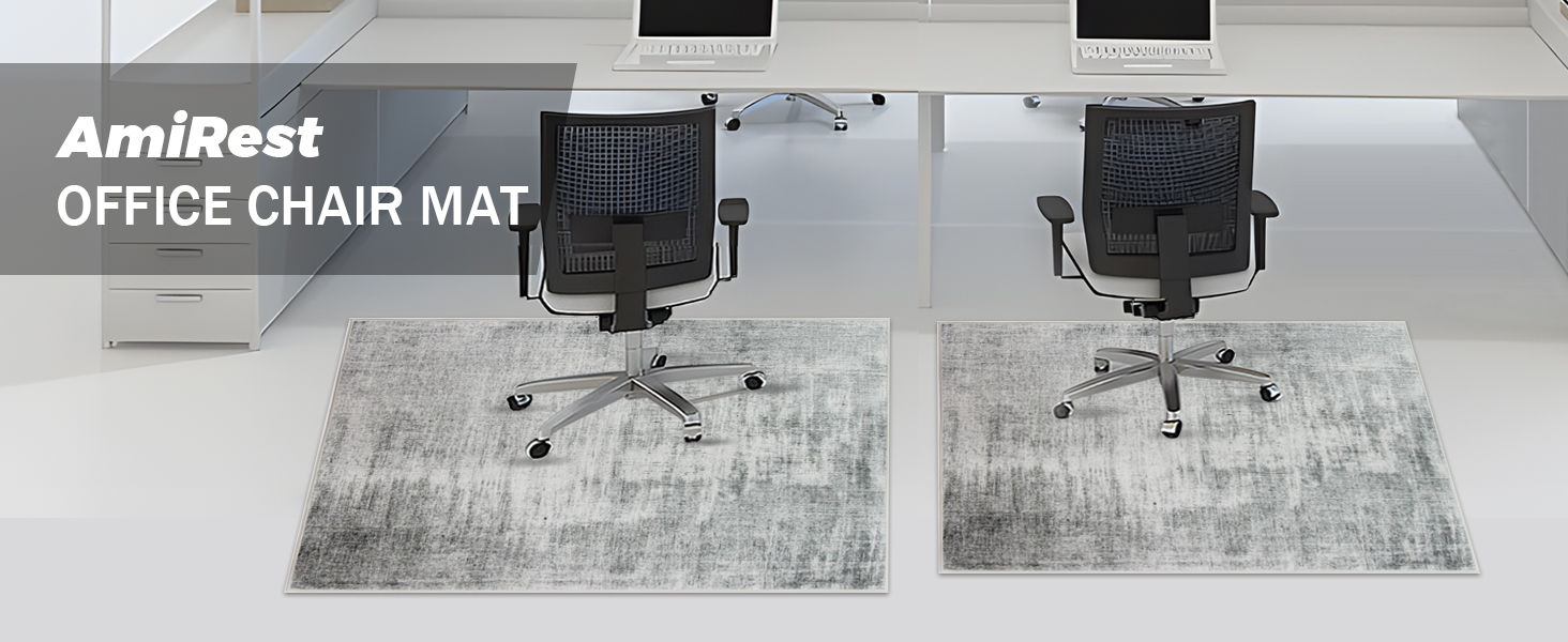 Підкладка під офісне крісло 90x120 см, сіра текстура | Захист для підлоги, килимок від ковзання | Для ламінату та плитки