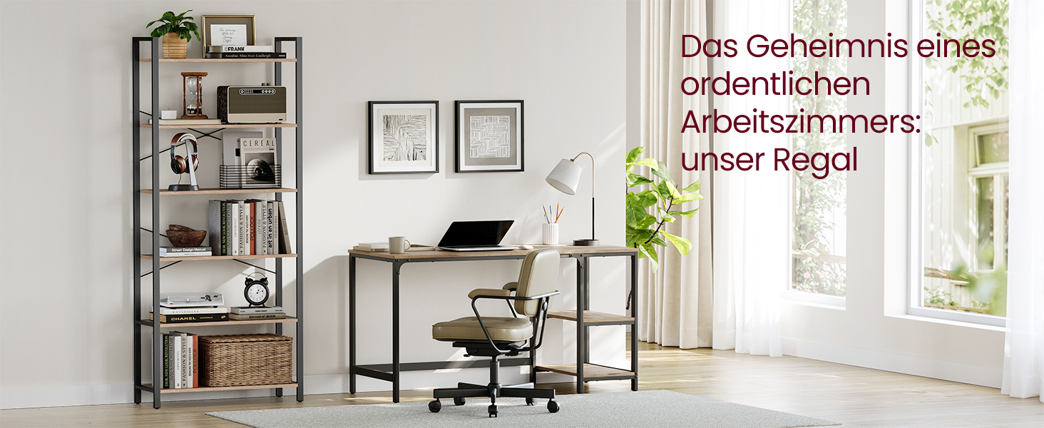 Стелаж VASAGLE з 6 полицями, сталевий каркас, для вітальні, спальні, кабінету, 30 x 80 x 186 см, індустріальний дизайн, вінтажний колір (коричневий + чорний)