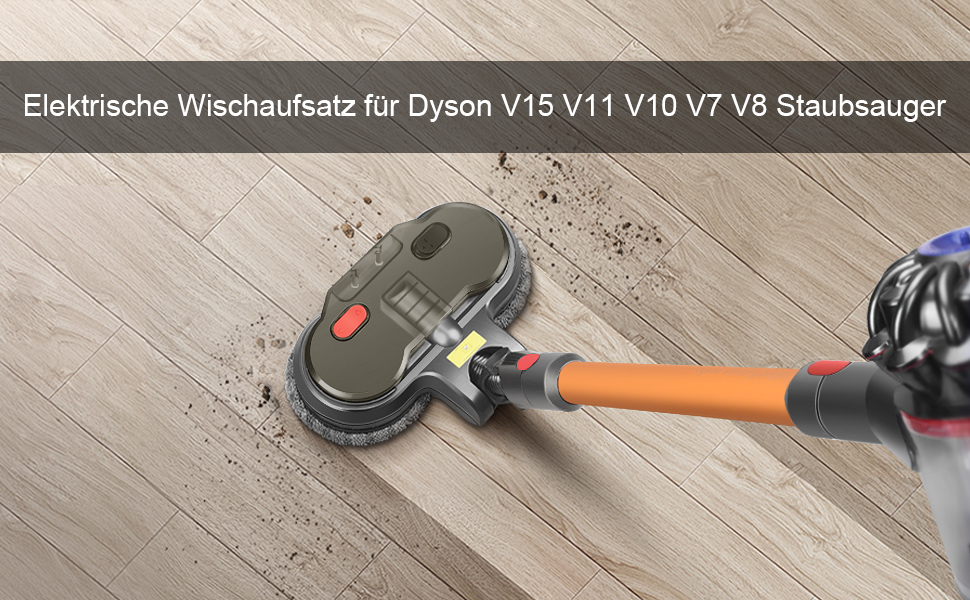 Електрична насадка для швабри Jajadeal для Dyson V15 V11 V10 V8 V7 аксесуари, насадка для швабри для Dyson зі знімним резервуаром для води, 12 миються насадок для швабри Комплект -2