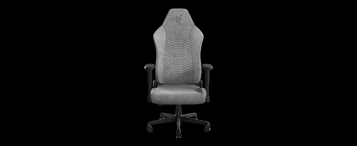 Ігровий крісло Razer Iskur V2 X - сірий, з підтримкою попереку, м'який матеріал, 2D підлокітники
