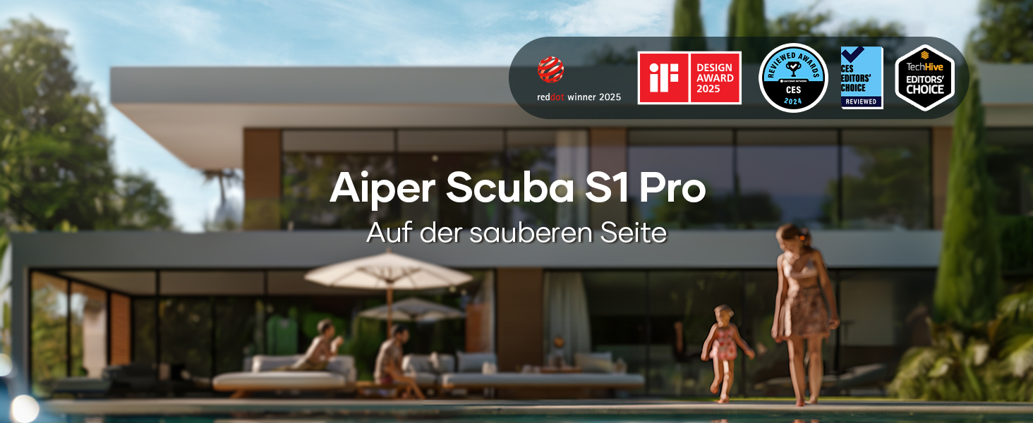 Робот-пилосос для басейну AIPER Scuba S1 Pro: автоматичне очищення дна, стін та водної лінії, розумна навігація, акумулятор до 180 хвилин, для басейнів до 200 м²