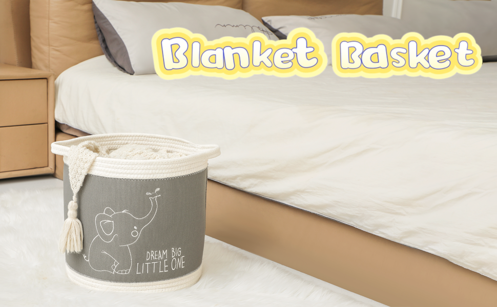 Набір кошиків для зберігання 3 шт. з плетеного полотна, кошики для іграшок, білизни, органайзер для дитячої кімнати, для іграшок, одягу, м'яких іграшок, місткі та надійні кошики (серія 