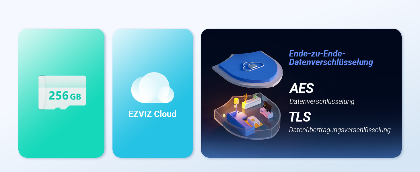 EZVIZ C1C 2 шт. IP камера Wi-Fi 1080P з двостороннім аудіо, нічним баченням до 12м та датчиком руху