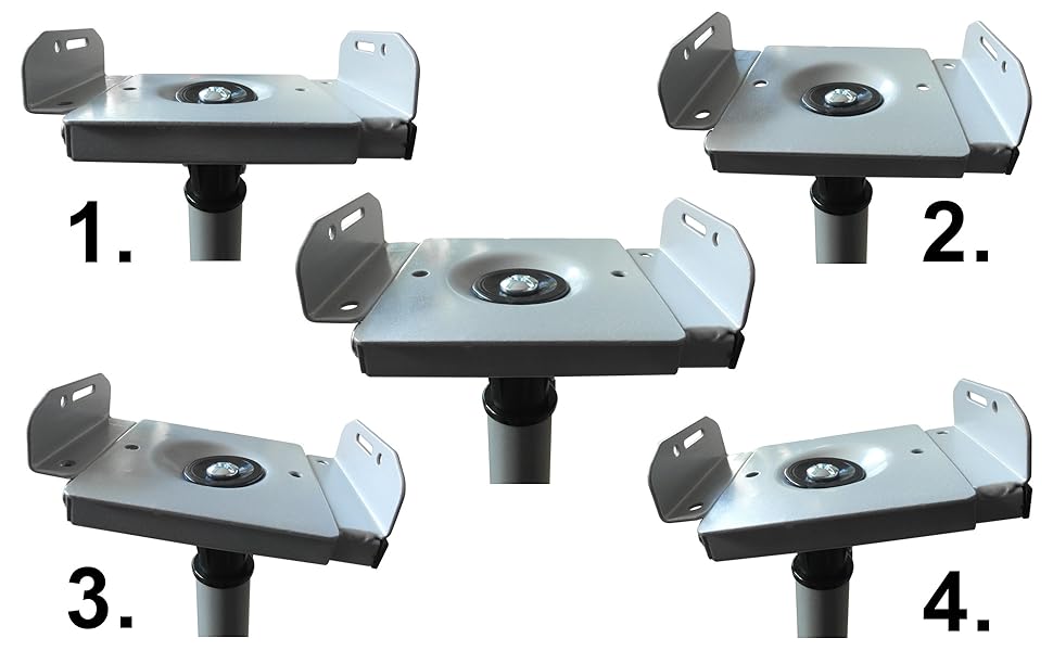 Підставка для колонок з металу, 2 шт. - регульована висота, з кабелепроводом, чорний колір, модель BS16B