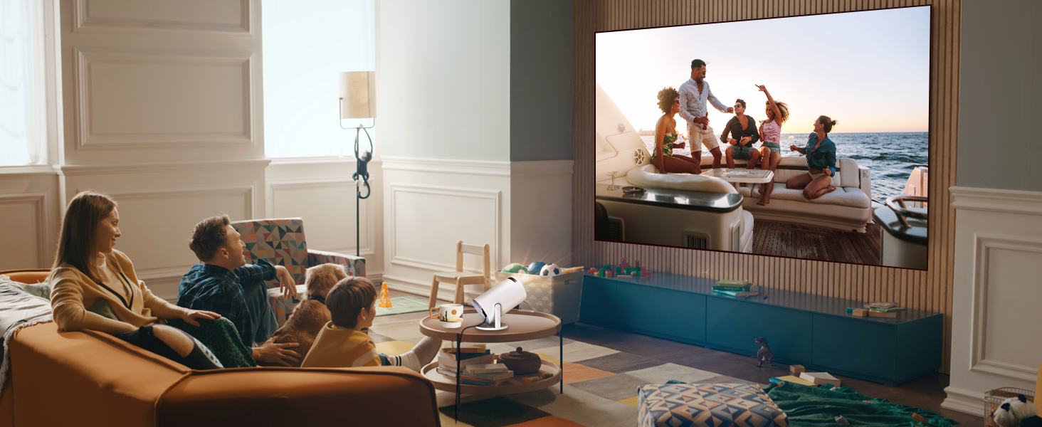 Портативний проєктор LYNCAST HY300 Pro: Wi-Fi, Bluetooth, Android 11, 1080P/4K, обертання 180°, для дому та на вулиці