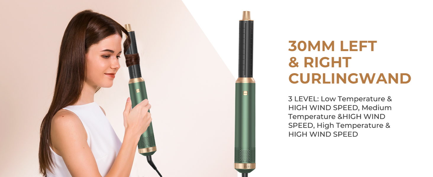 Mogawave Airstyler 5-в-1 Pro 1000W з іонізацією (червоний) - Фен-щітка, стайлер для волосся, плойка з обертанням