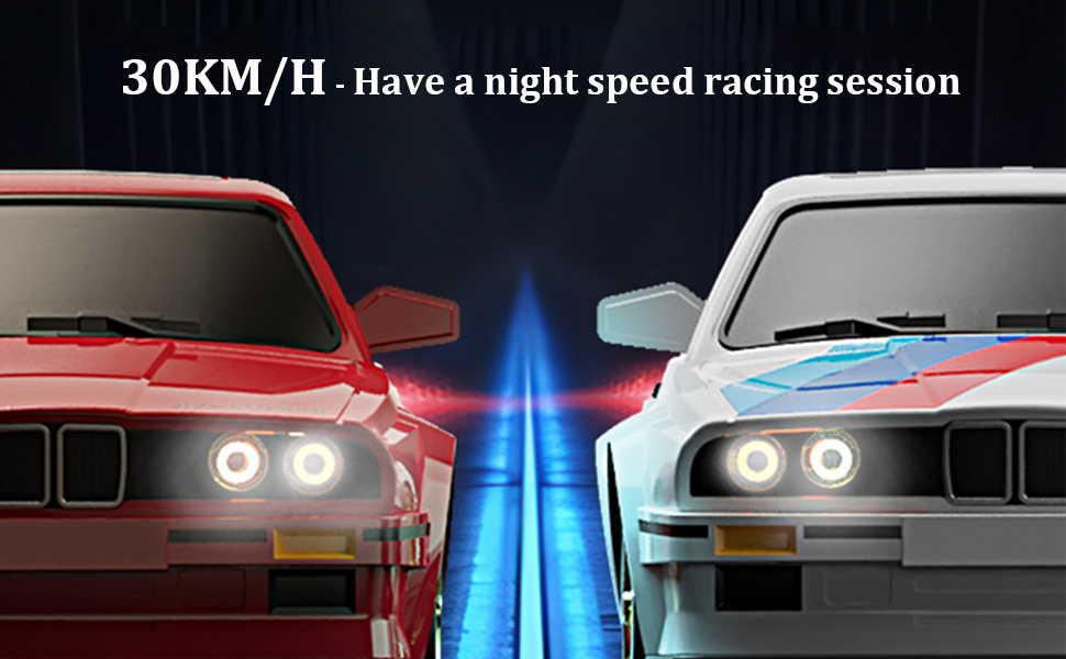 RC Дрифт-кар Drift Auto 1:16, 2.4 GHz, 30 км/год, 4WD, LED підсвічування, червоний, з акумулятором