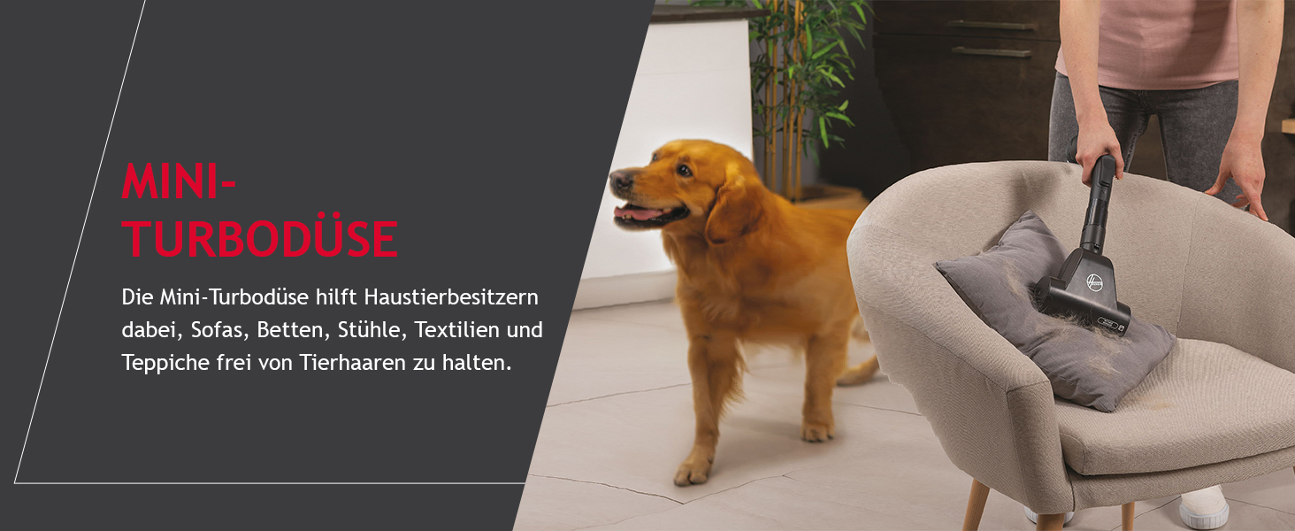 Пилголом Hoover HE520 з мішком 3,5 л, тихий (69 дBA), автоматична система видалення мішка, фільтр EPA, насадка для тварин