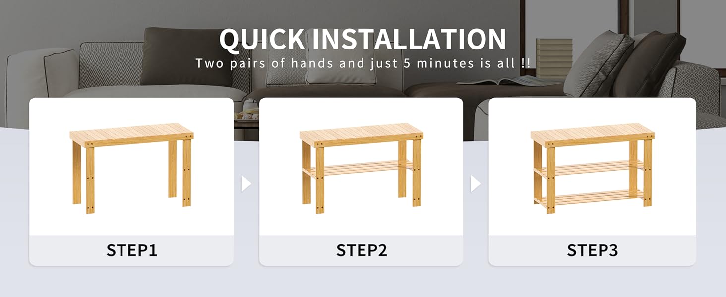 Полиця для взуття APICIZON, бамбукова підставка для взуття з 3 полицями, шафа для взуття з лавкою, 70 x 28 x 45 см, лава для сидіння в передпокої ідеально підходить для передпокою, вітальні, ванної кімнати, передпокою, AP-SF2201 (природа)