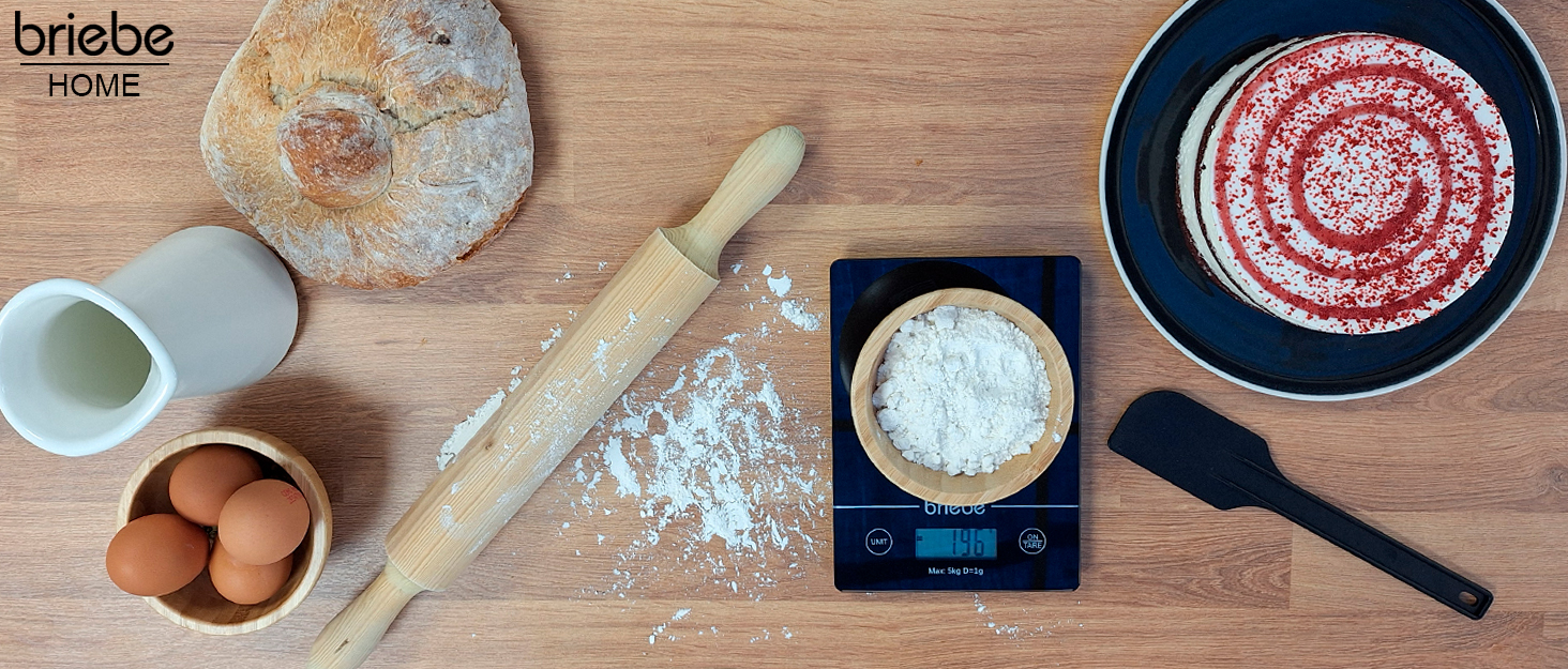 Професійна кухонна машина для замішування тіста Briebe KM1114, 1800W, 5л, 6 швидкостей, збірна чаша, міксер, гак для тіста, венчик