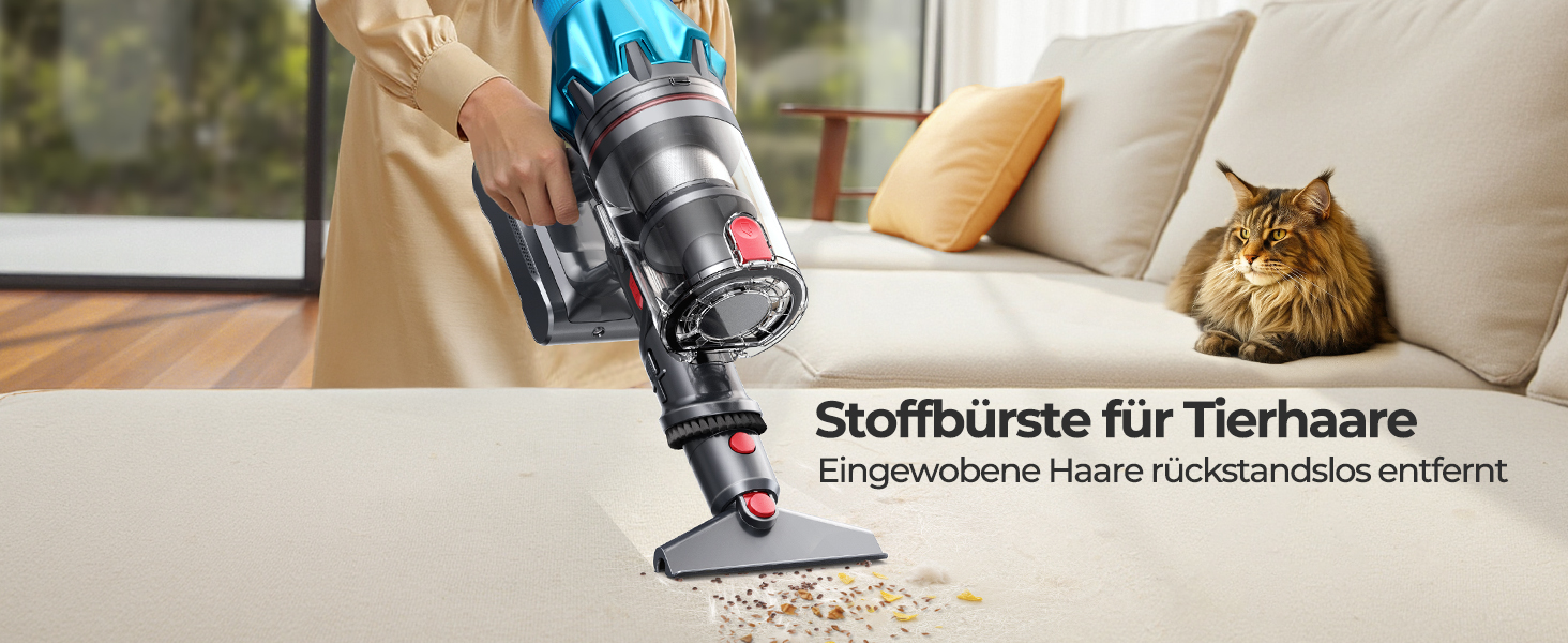 Бездротовий акумуляторний пилосос Fieety 8-в-1: потужне всмоктування 50kPa, 600W, 65 хвилин роботи, 1.6L, без мішка, для дому та авто, з турбощіткою та базою для зарядки. Ідеально для видалення шерсті тварин, килимів та твердих поверхонь.