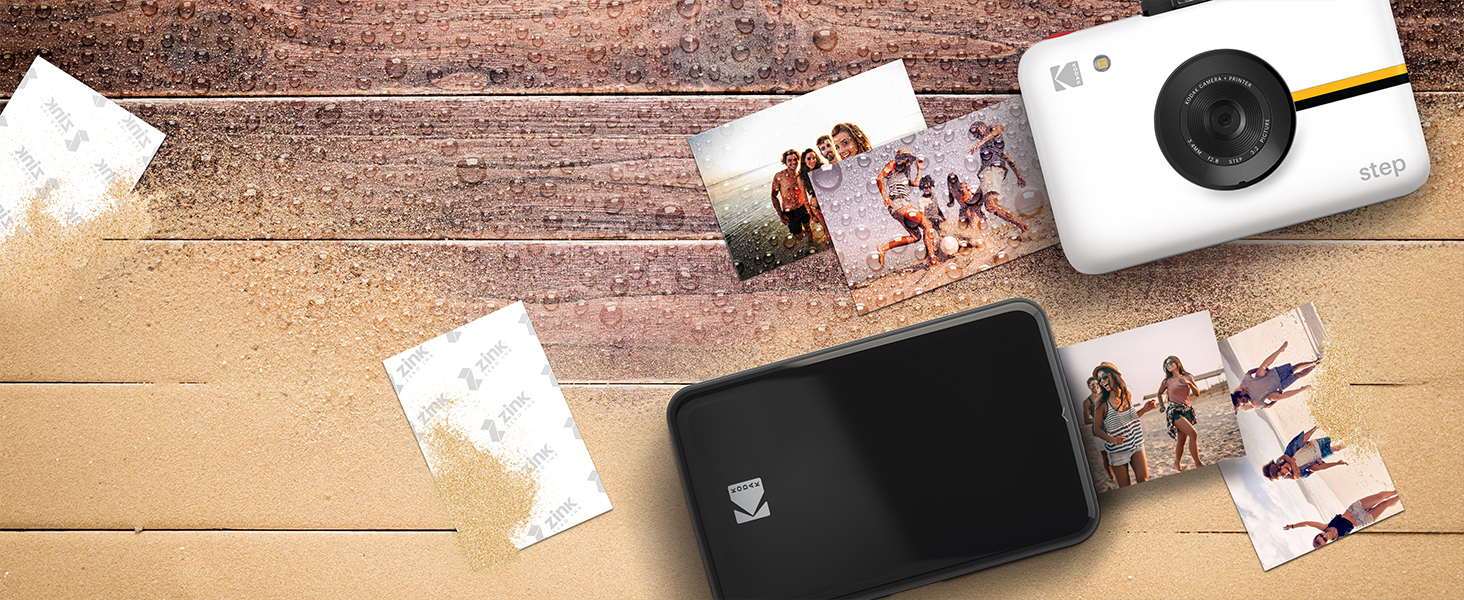 Фотодрук KODAK Step: Бездротовий мобільний принтер ZINK з безкоштовним додатком KODAK (білий)