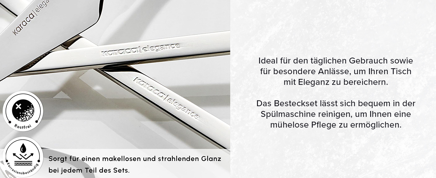 Набір столових приборів Karaca Sedir Elegance, 84 шт., сріблястий, для 12 осіб, придатний для миття в посудомийній машині