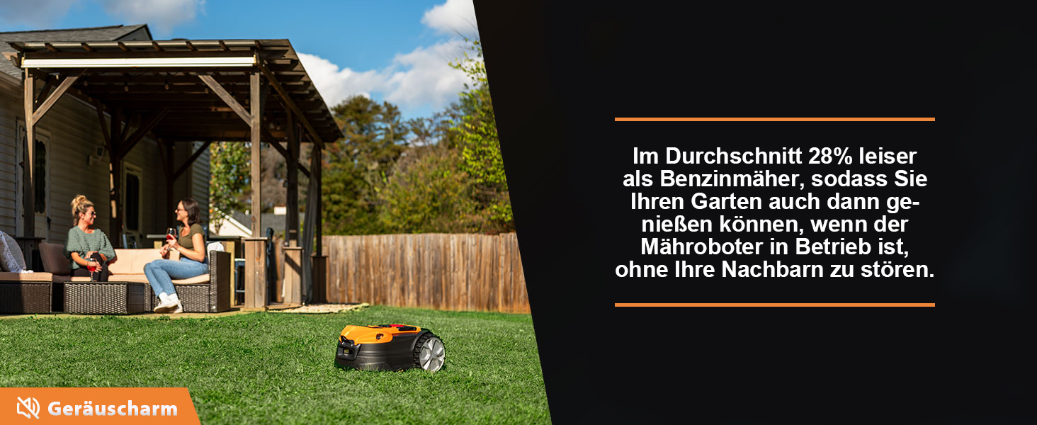Газонокосарка-робот LawnMaster VBRM18AMIDR без обмежувального дроту для газонів до 500 м², акумулятор 2Ah, оптична навігація, уникнення перешкод, автоматична зарядна станція, функція заборонених зон, WiFi і Bluetooth керування через додаток