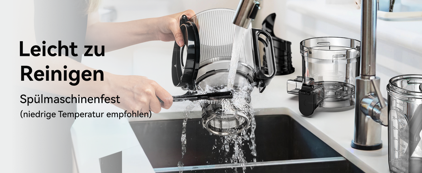 LINKChef Slow Juicer: повільний соковичавник для овочів та фруктів, 1.8 л, з функцією реверсу, BPA Free