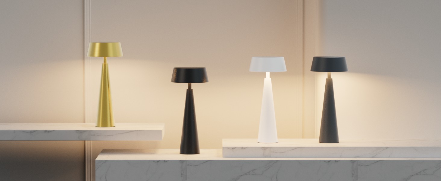 2 шт. Білі бездротові настільні лампи з акумулятором, регульоване освітлення 3000K-6000K, IP54, USB-C, для дому та вулиці, балкону, обіднього столу, білі