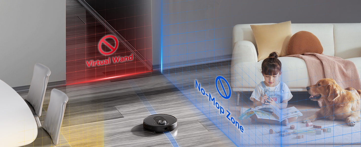 Робот-пилосос Proscenic Q8 з функцією миття, 6000Pa, 200 хв, потужний, з лазерною навігацією, 5 карт, керування через додаток, Alexa, Siri, IFTTT, Google, для підлоги та килимів, видаляє шерсть тварин