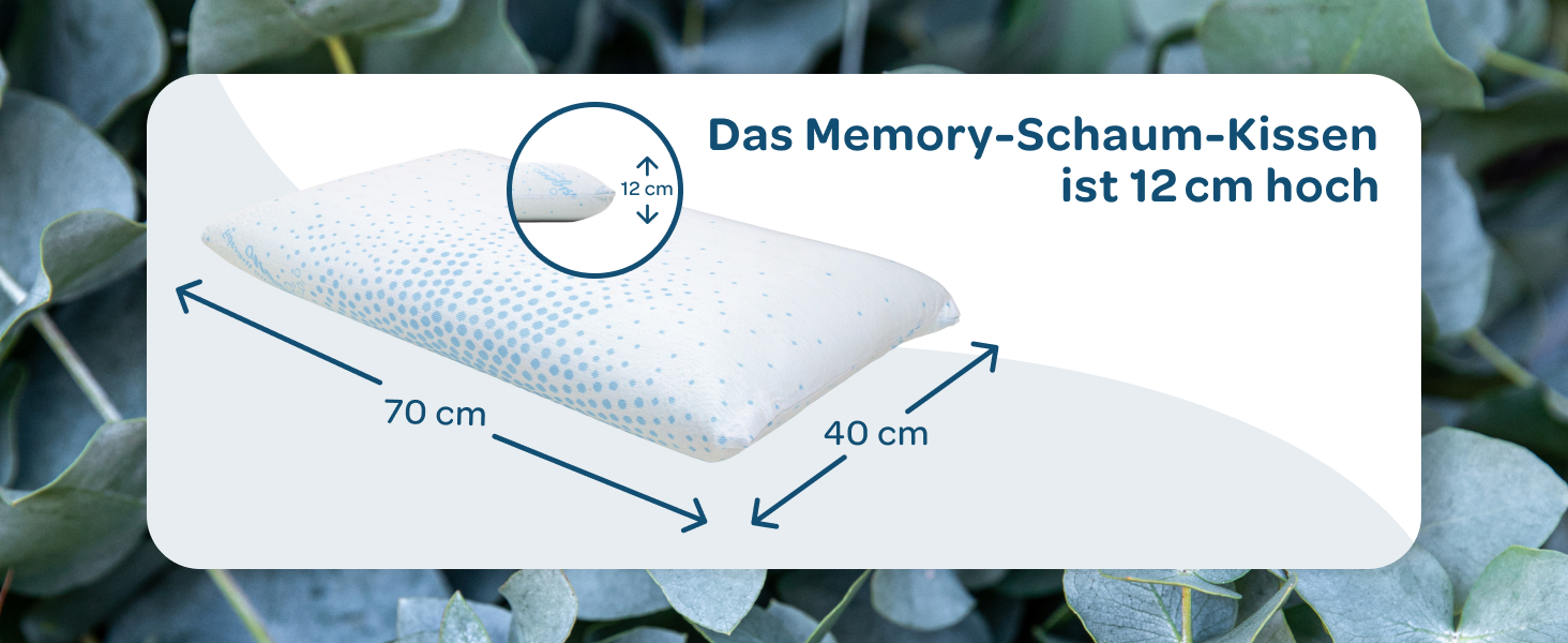Подушка для дитячого ліжечка Kinder Dolci Sogni з Memory Foam, 50x30x5.5 см, знімний чохол з алое, для малюків та дітей