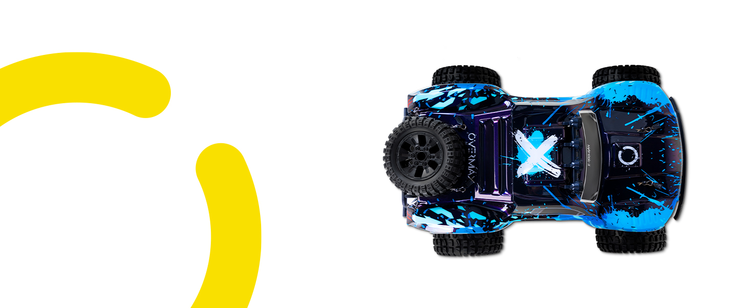 Overmax Hooligan RC 1:10 - Повнопривідний радіокерований автомобіль 35 км/год, 100 м, 2x1800 mAh, IPX5, LED, Металевий привід