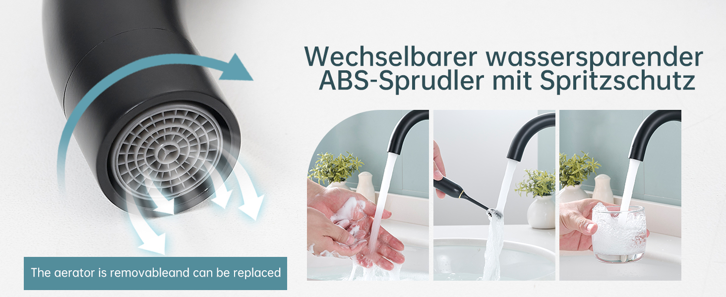 Змішувач для ванної кімнати Fransiton Bad Hoch, водозберігаючий, чорний матовий