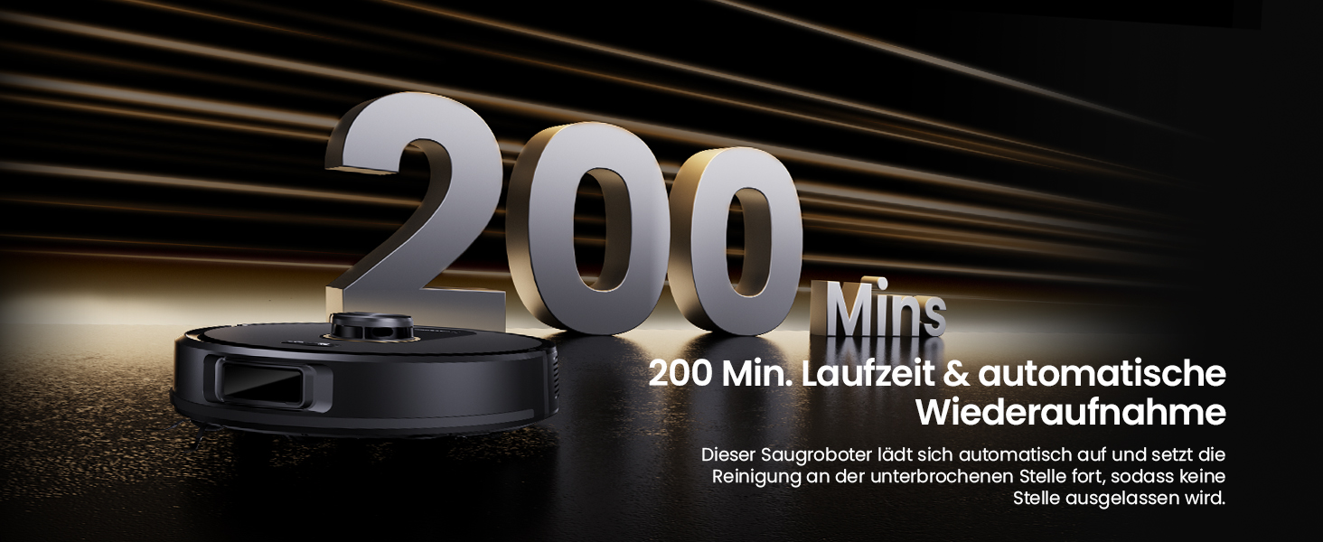 Робот-пилосос Proscenic Q20Plus з функцією миття, 10000Pa, 200хв, бездротовий, самостійна очистка, 3-в-1 для тварин, килимів, твердих поверхонь, чорний