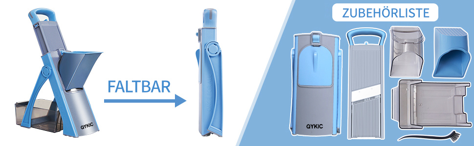 Регульований овочевий слайсер-млинчик Mandoline, овочевий слайсер, нарізчик картоплі та цибулі (блакитний)