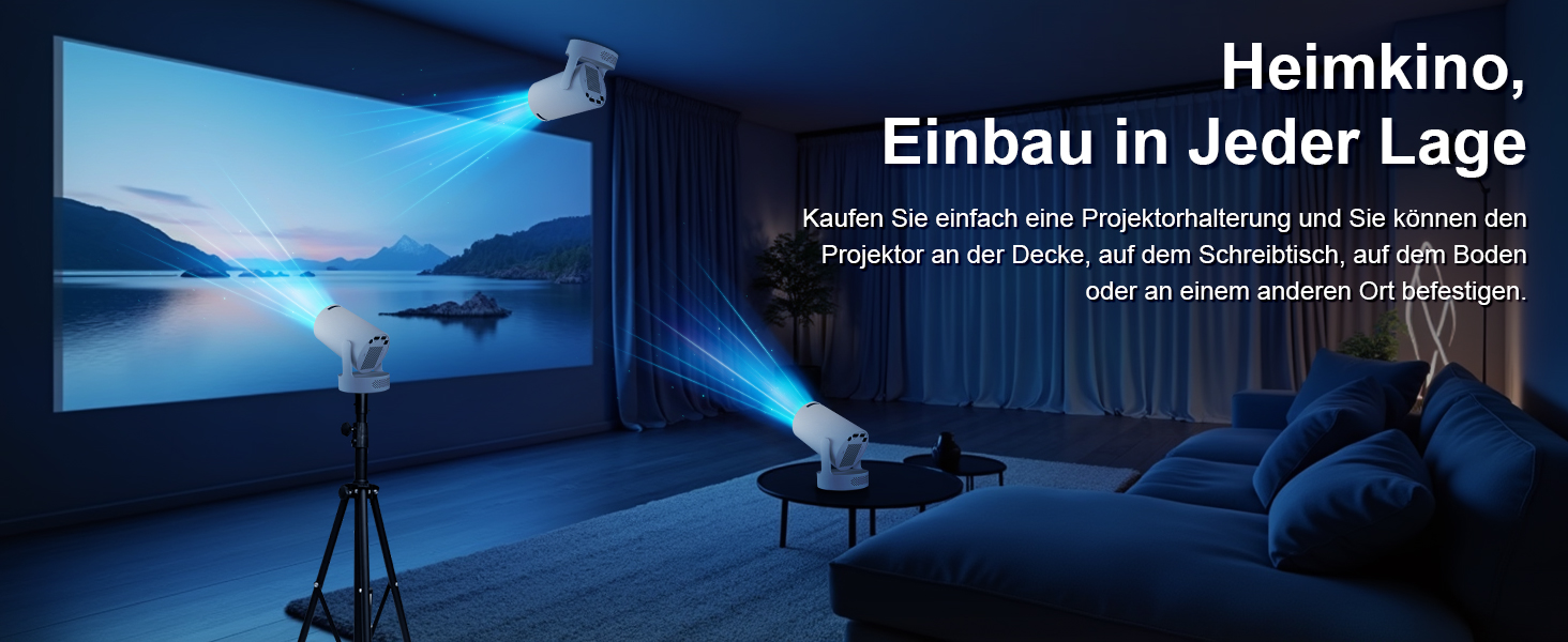 Портативний міні проєктор 4K HY300ultra з Wi-Fi 6, Android 11 та підтримкою HDMI для телефону/ПК/ноутбука/Stick. Full HD 1080P, вбудований динамік