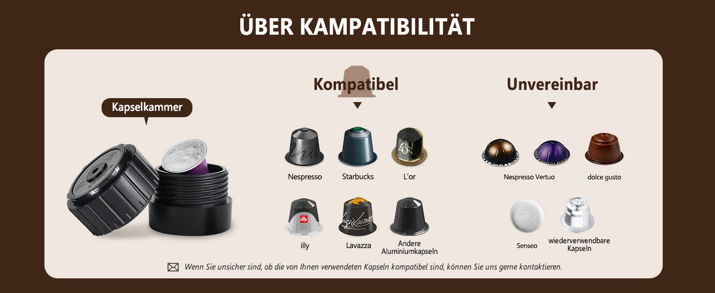 CONQUECO Портативна Еспресо-машина: Електрична кавомашина 12V для авто та подорожей. Сумісна з капсулами NS та меленою кавою (Сірий, 3 шт.)