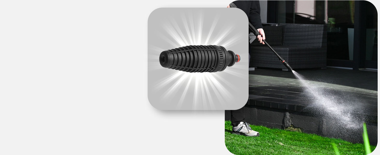 Високотискний мийник LEHMANN Hudson з алюмінієвим насосом, 1800 Вт, макс. 220 бар, продуктивність 450 л/год, комплектація: щітка для тераси, піногенератор, щітка для дисків, ідеальний для миття автомобілів