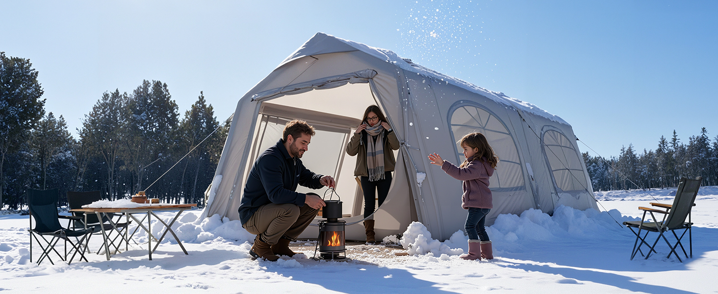 Надувний намет для кемпінгу Oxford 10 осіб - Водонепроникний, Air Glamping намет для відпочинку на природі