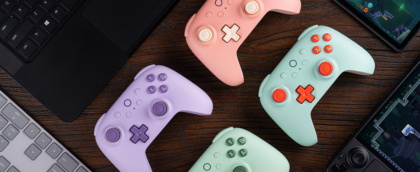 8BitDo Ultimate 2C Бездротовий Контролер для ПК Windows та Android, 1000 Гц, Hall-ефект, Turbofunktion (Світло-зелений)